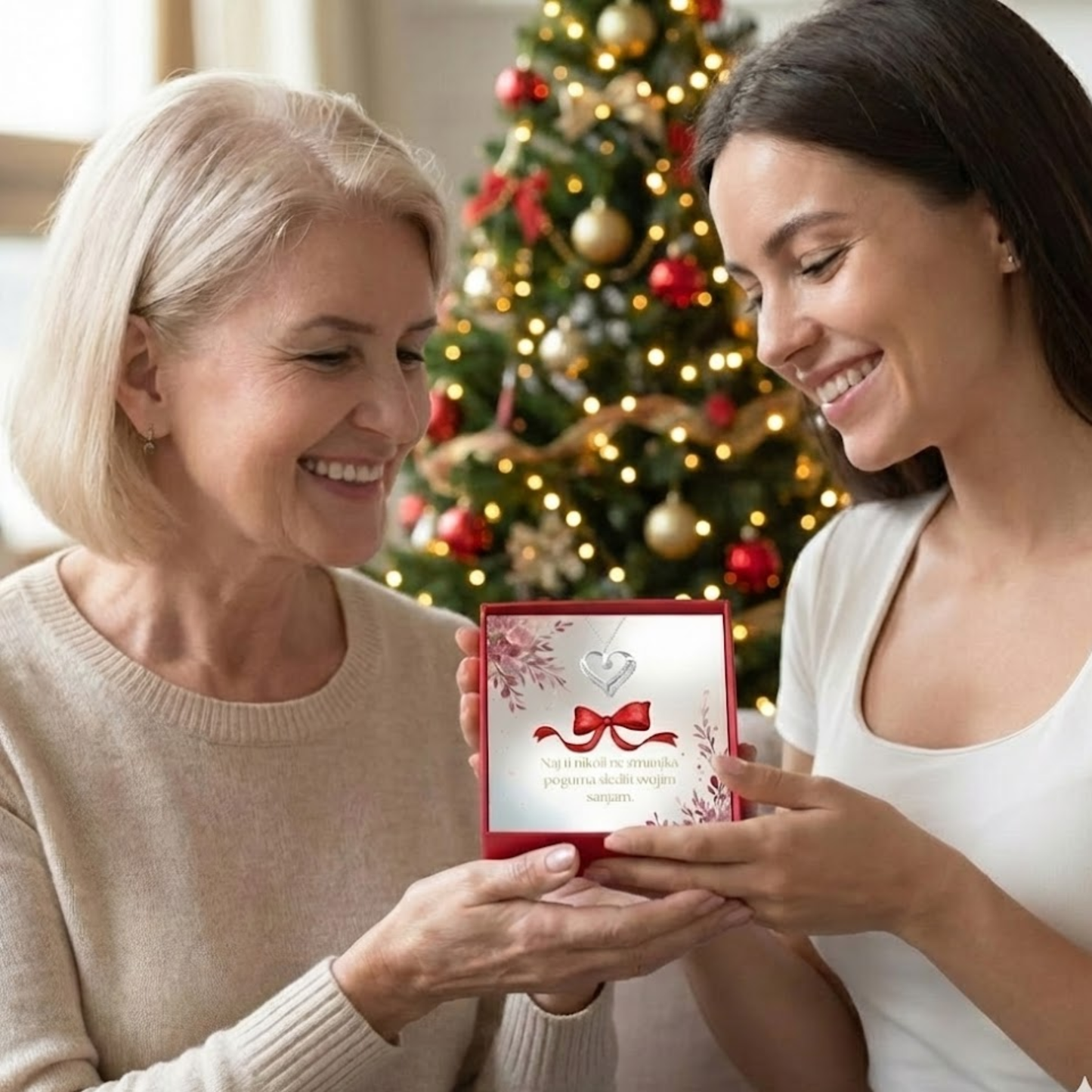 Darilo za Valentinovo - Personalizirana Verižica Srce s Posvetilom za Ženo, Punco | Dostava 2-3 Dni