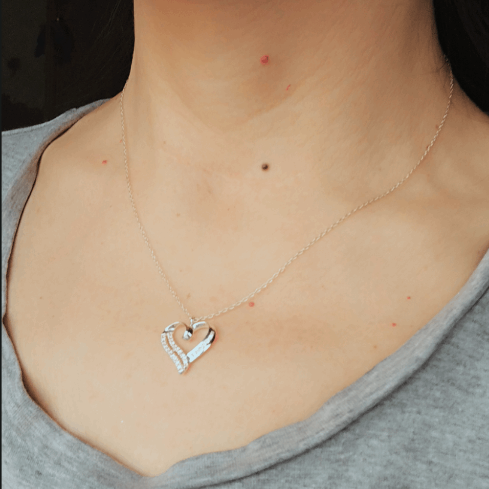 3. Darilo za valentinovo (dostava 2-3 dni) - verižica srce s personaliziranim posvetilom za ženo, soprogo, punco