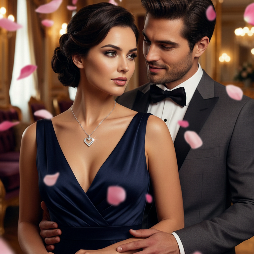 Prestižna verižica s srčkom - eleganten par