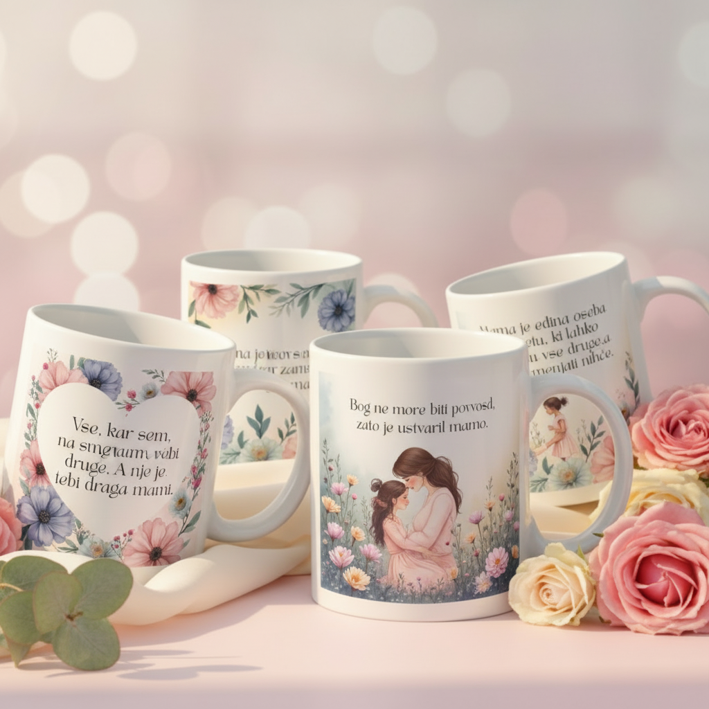 Studijska fotografija skodelic s posvetili