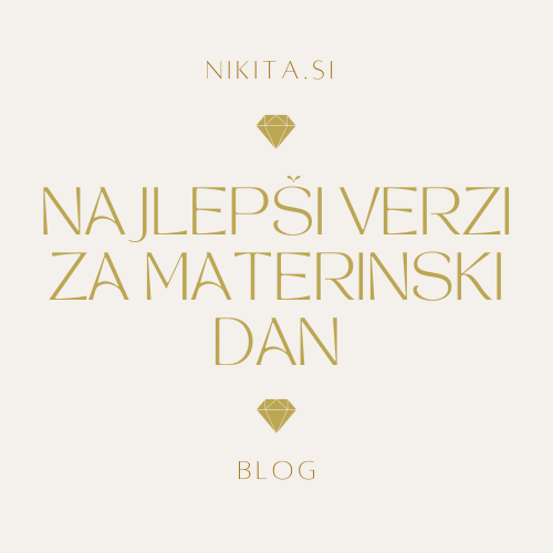 Verzi za materinski dan - personalizirana darila NIKITA z gravuro najlepših pesmic za mamo