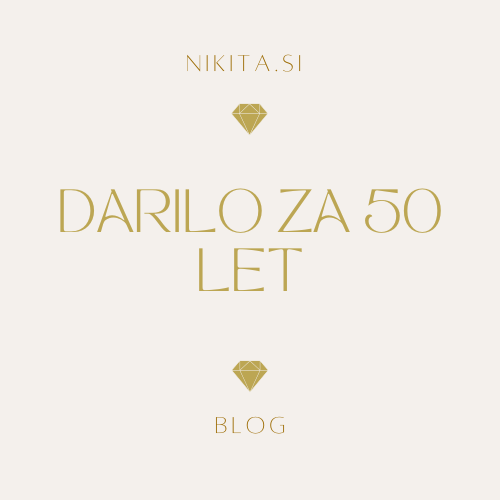 Darilo za 50 let - personalizirana verižica NIKITA s posvetilom v elegantni darilni škatlici