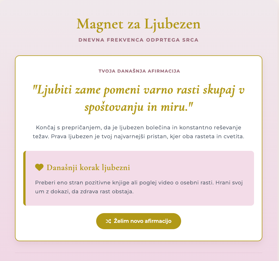 Pripomoček za izvajanje vsakodnevnih aformacij po Luise Hay