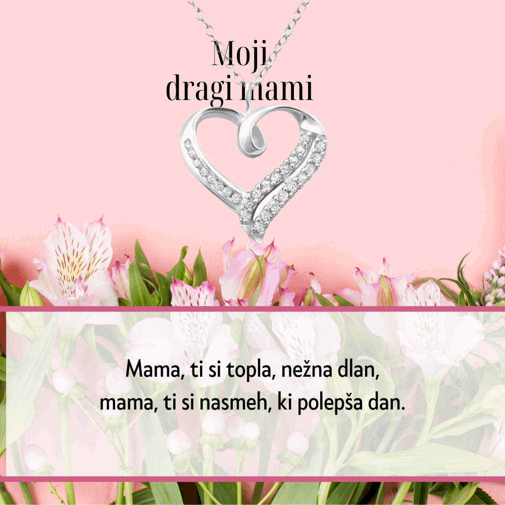 personalizirano darilo za mamico, darilo verižica, darilo mamici, darilo z posvetilom, unikatno darilo za materinski dan