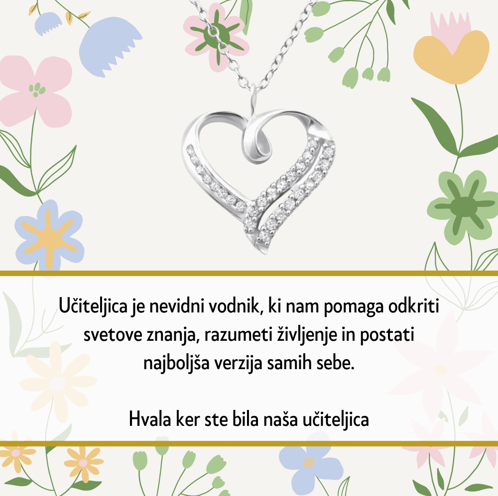 Najlepše personalizirano darilo za žensko, personalizirano darilo ob zaključku leta, darilo verižica s posverilom