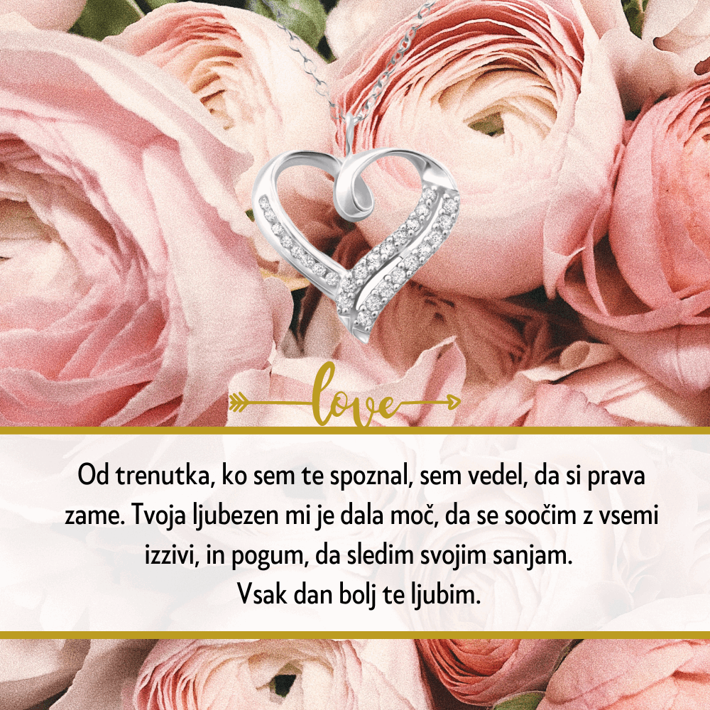 Darilo za valentinovo za mojo ženo, darilo z lepim verzom za valentinovo, darilna štkatla za valentinovo in rože za valentinovo s posvetilom