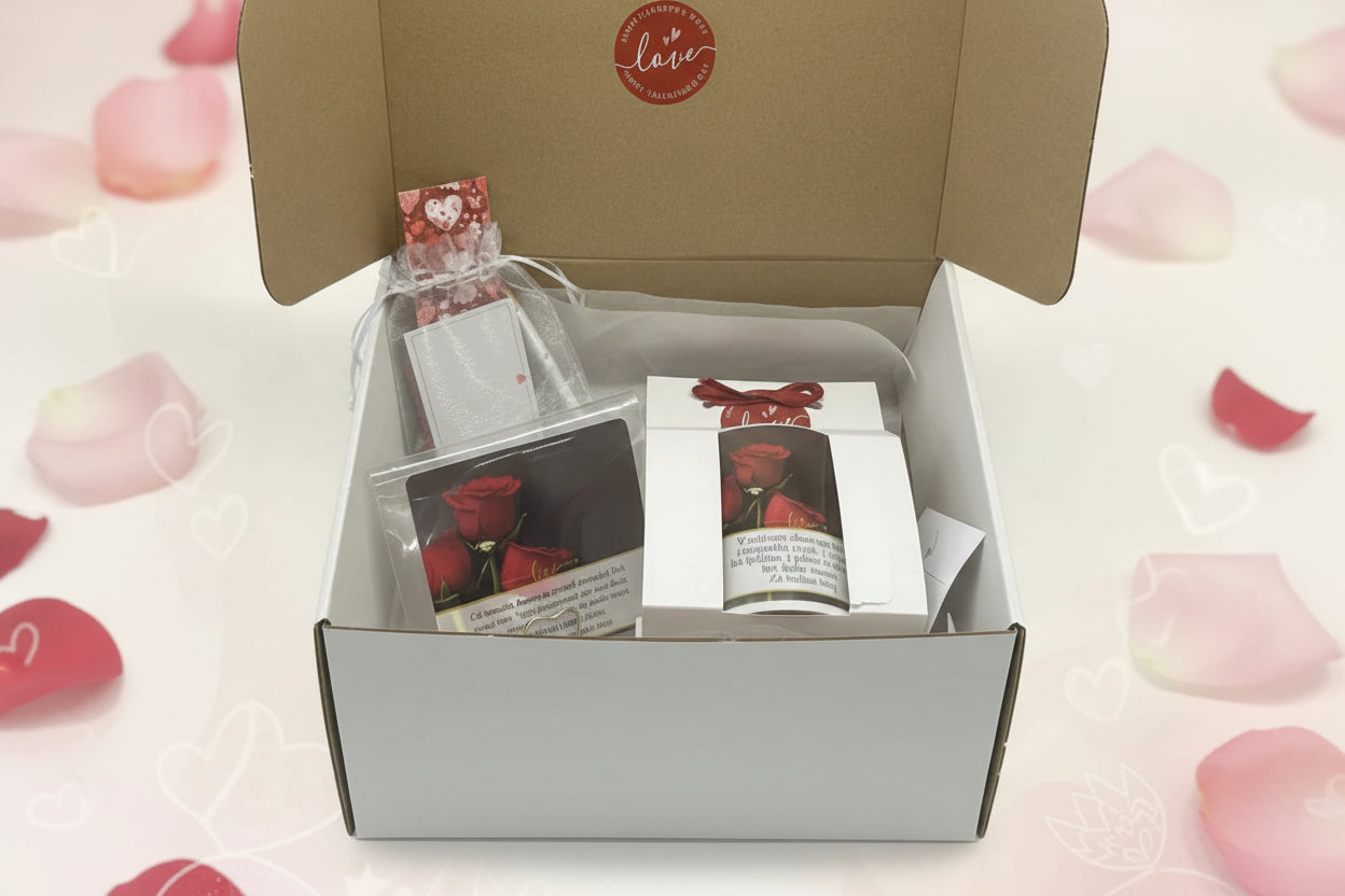 Darilni valentinov Set - skodelica s potiskom + verižica iz čistega srebra 925 s posvetilom