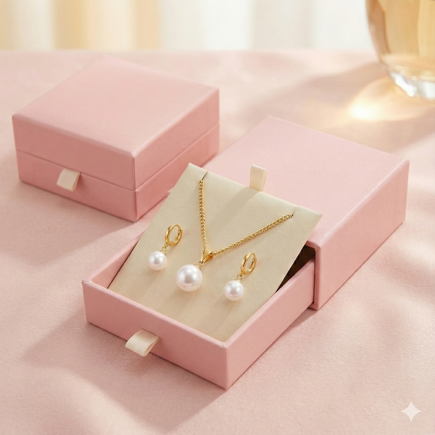 Radiant Duo Collection - Set Verižice in Uhanov s Posvetilom