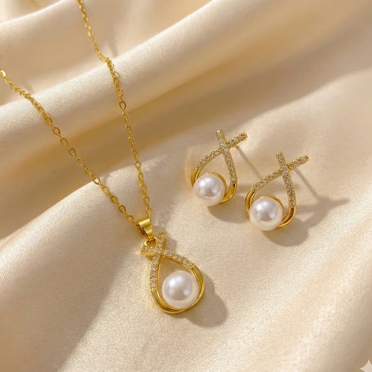 Eternal Love Set - Verižica in Uhani s Posvetilom