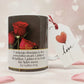 Darilni valentinov set - Posvetilo in skodelica s potiskom