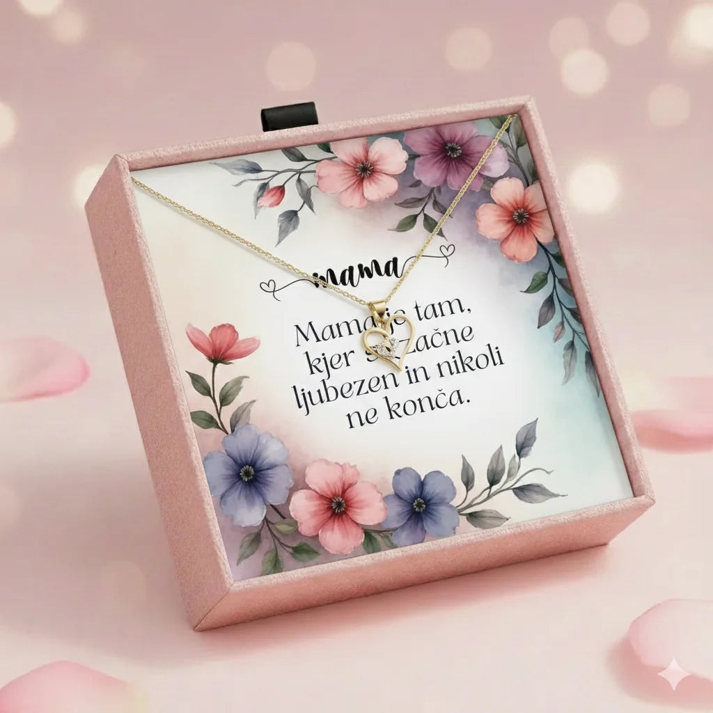 Personalizirana verižica s posvetilom za mamo - 925 čisto srebro