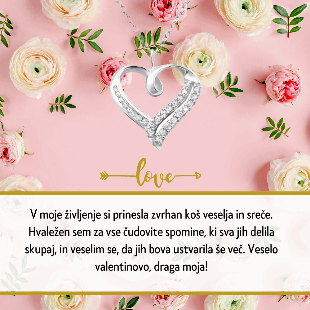 Valetninovo rože, rdeče vrtnice, daril z rožami, posebna verižica s vrtnicami, unikatno darilo za soprogo, srebrna verižica za darilo 