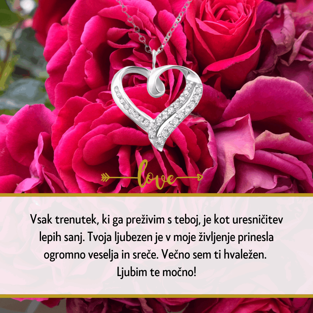 Valetninovo rože, rdeče vrtnice, daril z rožami, posebna verižica s vrtnicami, unikatno darilo za soprogo, srebrna verižica za darilo 