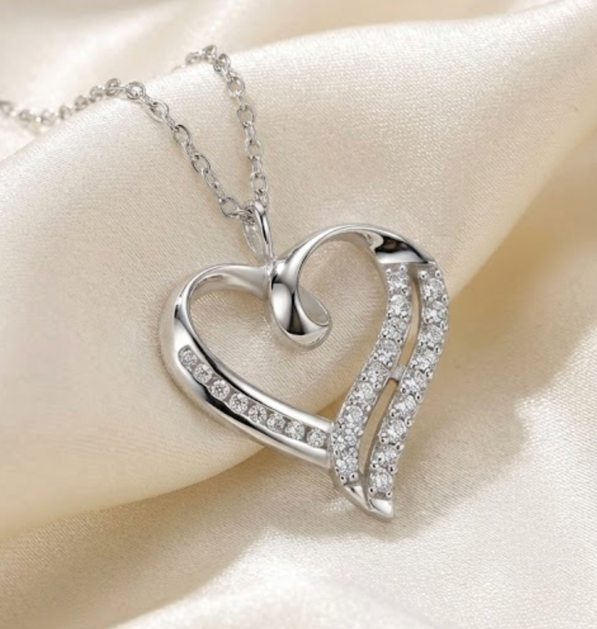 Pure Heart - Srebrna verižica s posvetilom (925 čisto srebro)