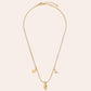 Verižica Seahorse Star na modelu - zlata školjka morski konjiček morska zvezda - kirurško jeklo 316L zlata pozlata