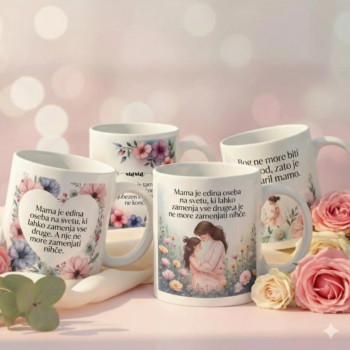 skodelica s posvetilom za mamo, materinski dan.