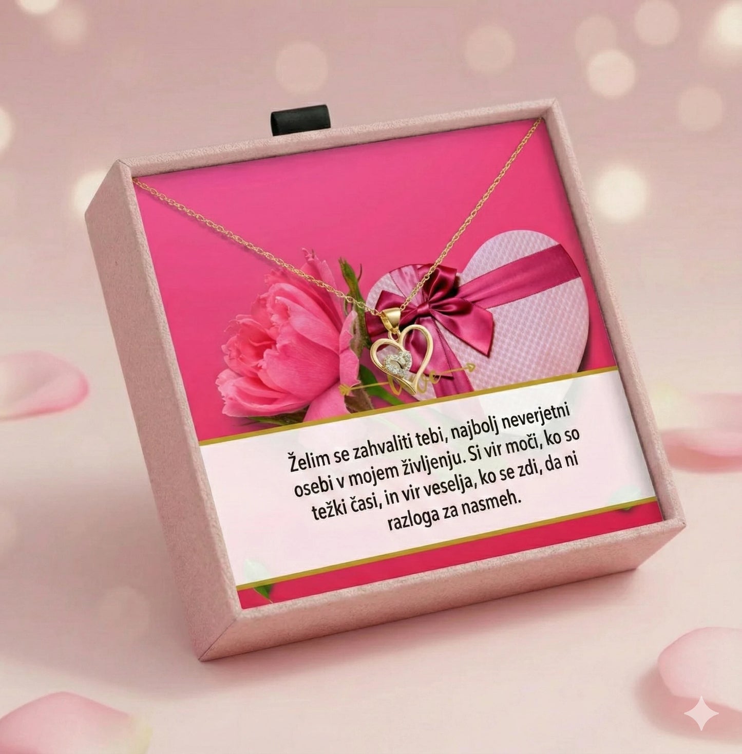 Personalizirana verižica s posvetilom za ženo/punco - 925 čisto srebro