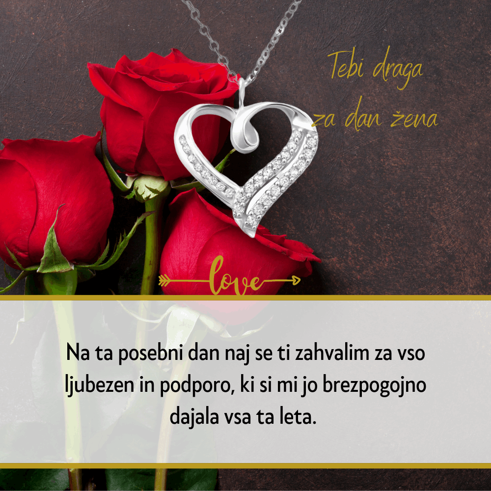 najlepše darilo za dan žena, lepe misli za dan žena, rože za dan žena, lepa ogrlica za ženo
