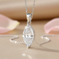 Close-up obesek marquise z belim cirkonom 925 čisto srebro