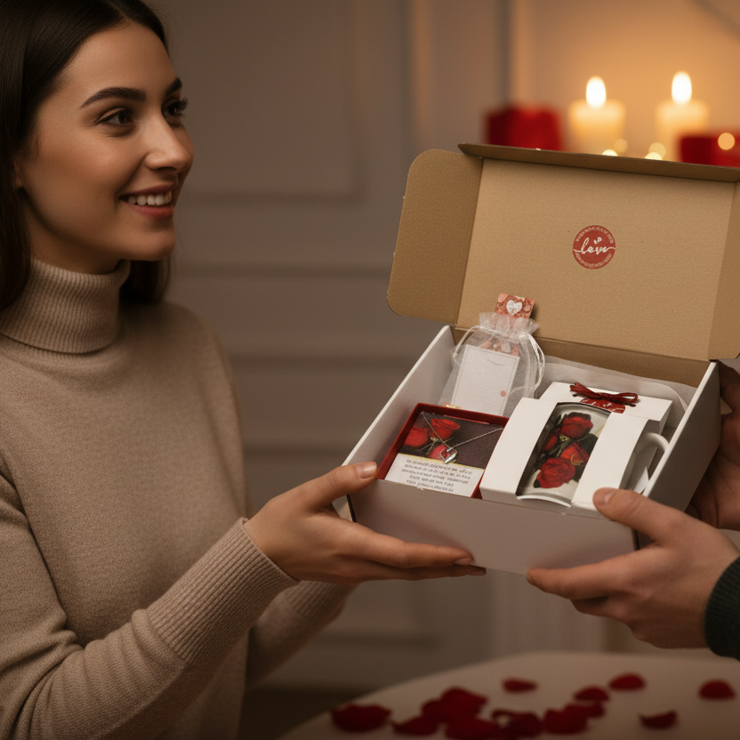 Moški podarja valentinov set ženski
Valentinov set - najlepše valentinovo darilo, skodelica, verižica, posvetilo, perosnalizirano, za najdražjo osebo, 