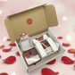 Valentine's gift set with romantic background