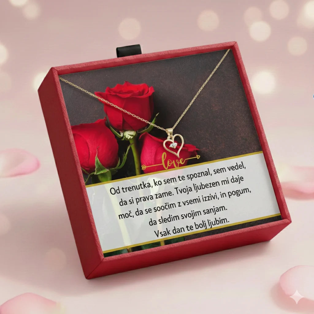 Personalizirana verižica s posvetilom za ženo/punco - 925 čisto srebro
